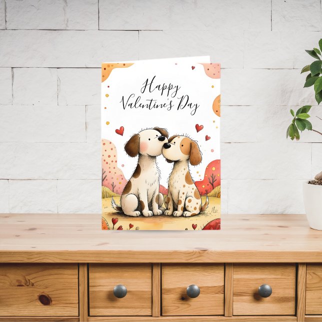 Cute Valentine’s Dog Card Helgkort (Skapare uppladdad)