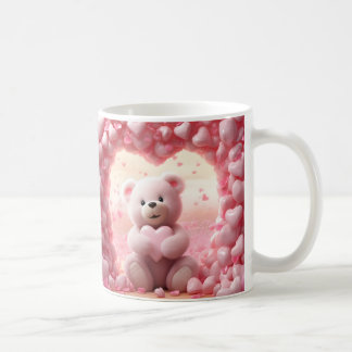 Cute Valentine Teddy Bear Mug Valentine's Day Mug Kaffemugg