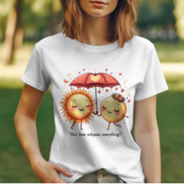 Cute Valentine Vår Kärlek Eclipses Allt T Shirt