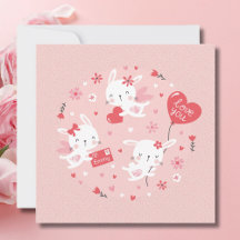 Cute Valentines änglar på rosa