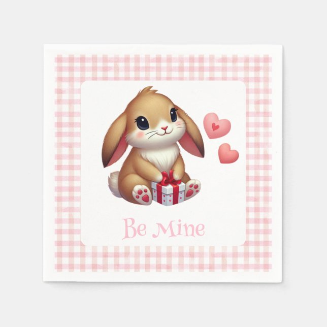 Cute Valentines Dag-kanin Pappersservett (Framsidan)