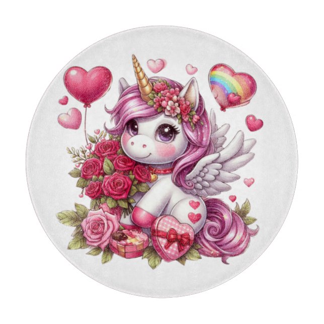 Cute Valentines dag Unicorn (Framsidan)