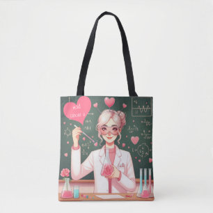 Cute Valentines dagforskare Tygkasse