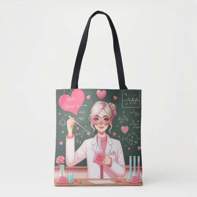 Cute Valentines dagforskare Tygkasse (Framsida)
