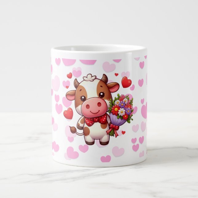 Cute Valentines dagko Jumbo Mugg (Framsidan)