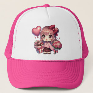 Cute Valentine's day anime girl Keps