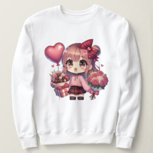 Cute Valentine's day anime girl T Shirt