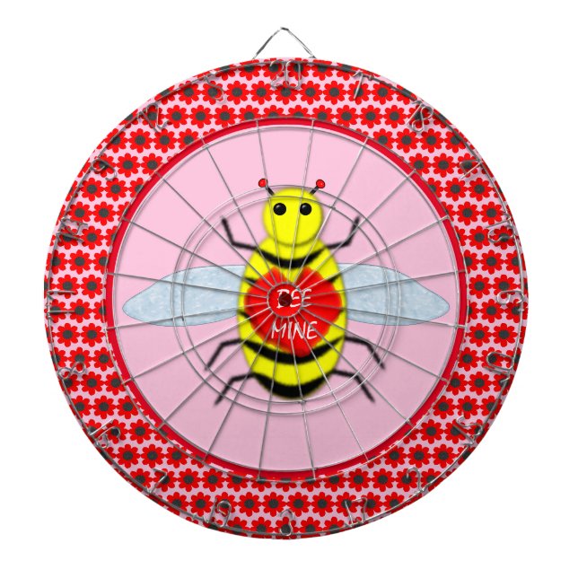 Cute Valentines day Bee Darttavla (Framsidan)