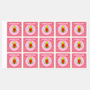 Cute Valentines day Bee Klistermärke