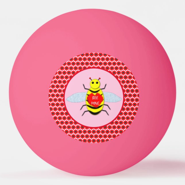 Cute Valentines day Bee Pingisboll (Framsidan)