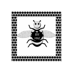 Cute Valentines day Bee Stämpel