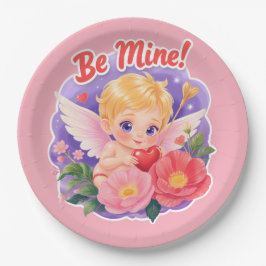 Cute Valentine's Day Cupid with "Be Mine"