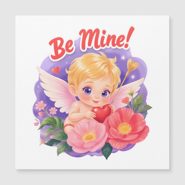 Cute Valentine's Day Cupid with "Be Mine" (Framsida)