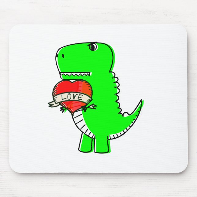 Cute Valentines day Dinosaur Musmatta (Framsidan)
