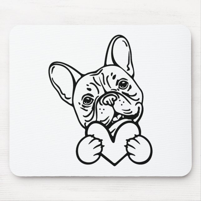 Cute Valentine's Day Frenchie French Bulldog Lover Musmatta (Framsidan)
