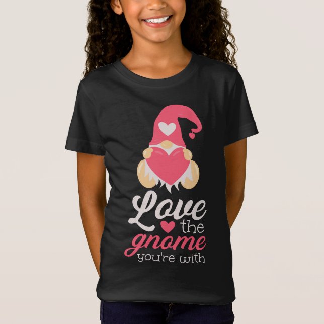 Cute Valentines day Gnomes Kärlek, Gnome du är T Shirt (Framsida)