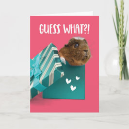 Cute Valentines day Guinea Gris Helgkort