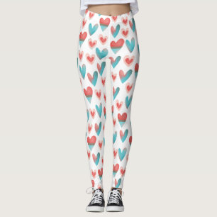 Cute Valentines day Heart Leggings