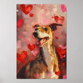 Cute Valentines day Hund Poster