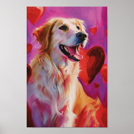 Cute Valentines day Hund Poster