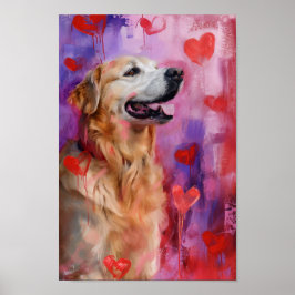 Cute Valentines day Hund Poster