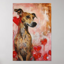 Cute Valentines day Hund Poster