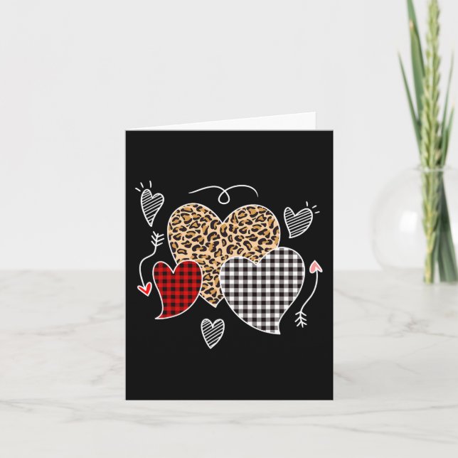 Cute Valentines day Kärlek Hearts Girls Kids Tonår Kort (Framsida)