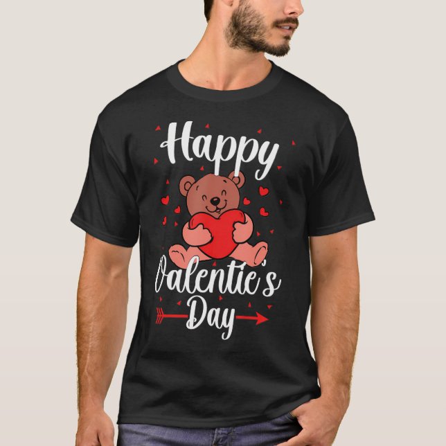 Cute Valentines day Lycklig Valentine Dayvday T Shirt (Framsida)