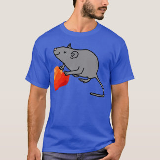 Cute Valentines day Råtta med Red Heart Tote T Shirt