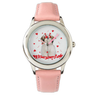 Cute Valentines day Shih Tzu HUND Armbandsur