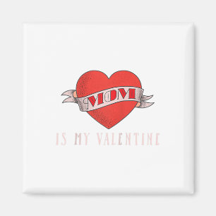 Cute Valentines day Tattoo Mamma är min Alla hjärt Magnet