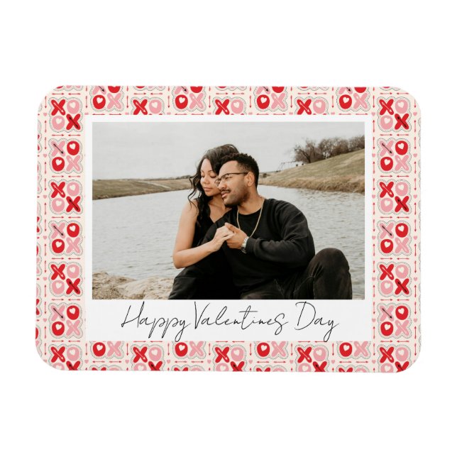 Cute Valentines day XOXO | Par Photo Magnet (Horisontell)