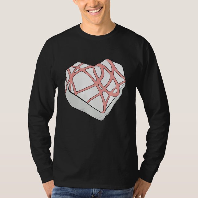 Cute Valentines  Funny Valentine Heart Snack Cake T Shirt (Framsida)