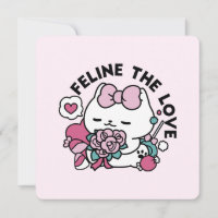 Cute Valentines kattdesign - Kattdjuret Kärlek