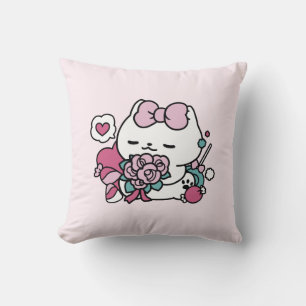 Cute Valentines kattdesign - Kattdjuret Kärlek Kudde