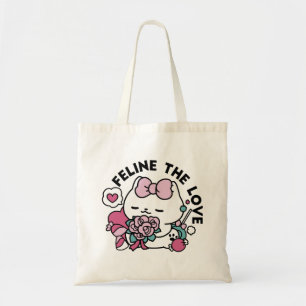 Cute Valentines kattdesign - Kattdjuret Kärlek Tygkasse