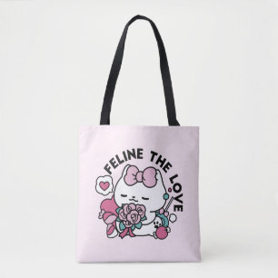 Cute Valentines kattdesign - Kattdjuret Kärlek Tygkasse