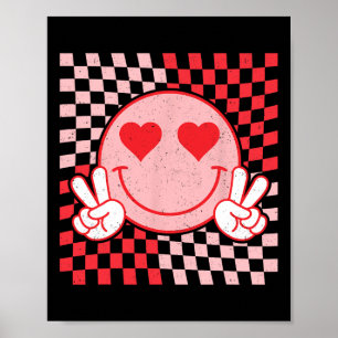 Cute Valentines Vibes Smile Ansikte Alla hjärtans Poster