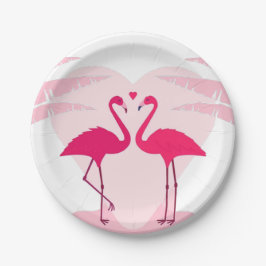 Cute valentins flamingo-par
