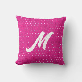 Cute-vallmo, giftig shock rosa-monogram kudde
