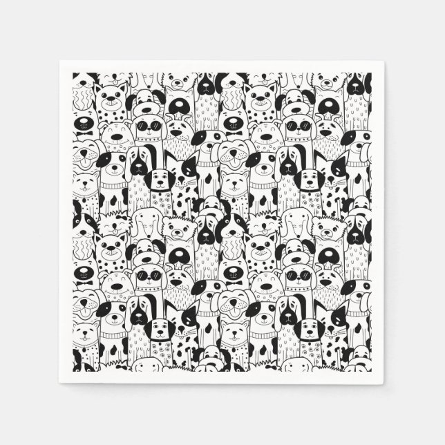 Cute Valps Napkins Pappersservett (Framsidan)