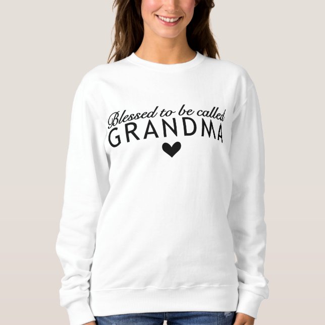 Cute välsignad med namnet Grandma ord art T Shirt (Framsida)