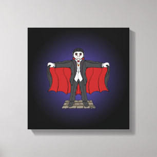 Cute Vampire/Dracula Canvastryck