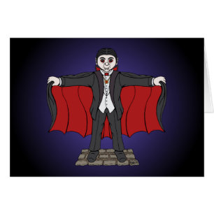 Cute Vampire/Dracula Hälsningskort