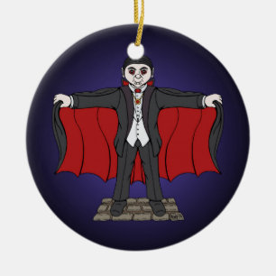 Cute Vampire/Dracula Julgransprydnad Keramik