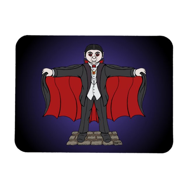 Cute Vampire/Dracula Magnet (Horisontell)