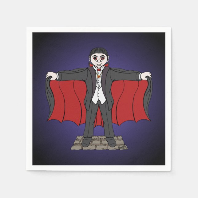 Cute Vampire/Dracula Pappersservett (Framsidan)