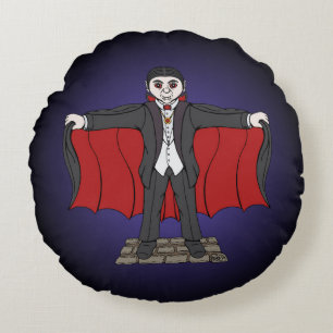 Cute Vampire/Dracula Rund Kudde