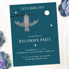 Cute Vampire Fladdermus Halloween fest Helg Vykort
