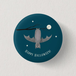 Cute Vampire Fladdermus Halloween Knapp